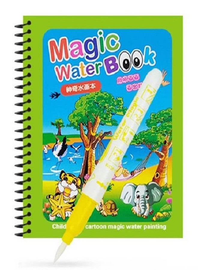 Mopslik - Kids Magic Water Colouring Book Disappearing Reusable Self Drying Coloring Activity Book (Prints May Vary) - Image 4
